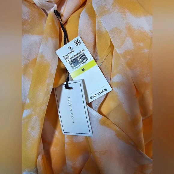 NWT 1.State Sunburst Orange Canyon Tie Dye High-Low Dress - Picture 13 of 13